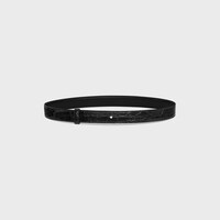 Reversible Strap 25MM IN TAURILLON LEATHER & CROCODILE EMBOSSED CALFSKIN - BLACK -  - 1 | CELINE