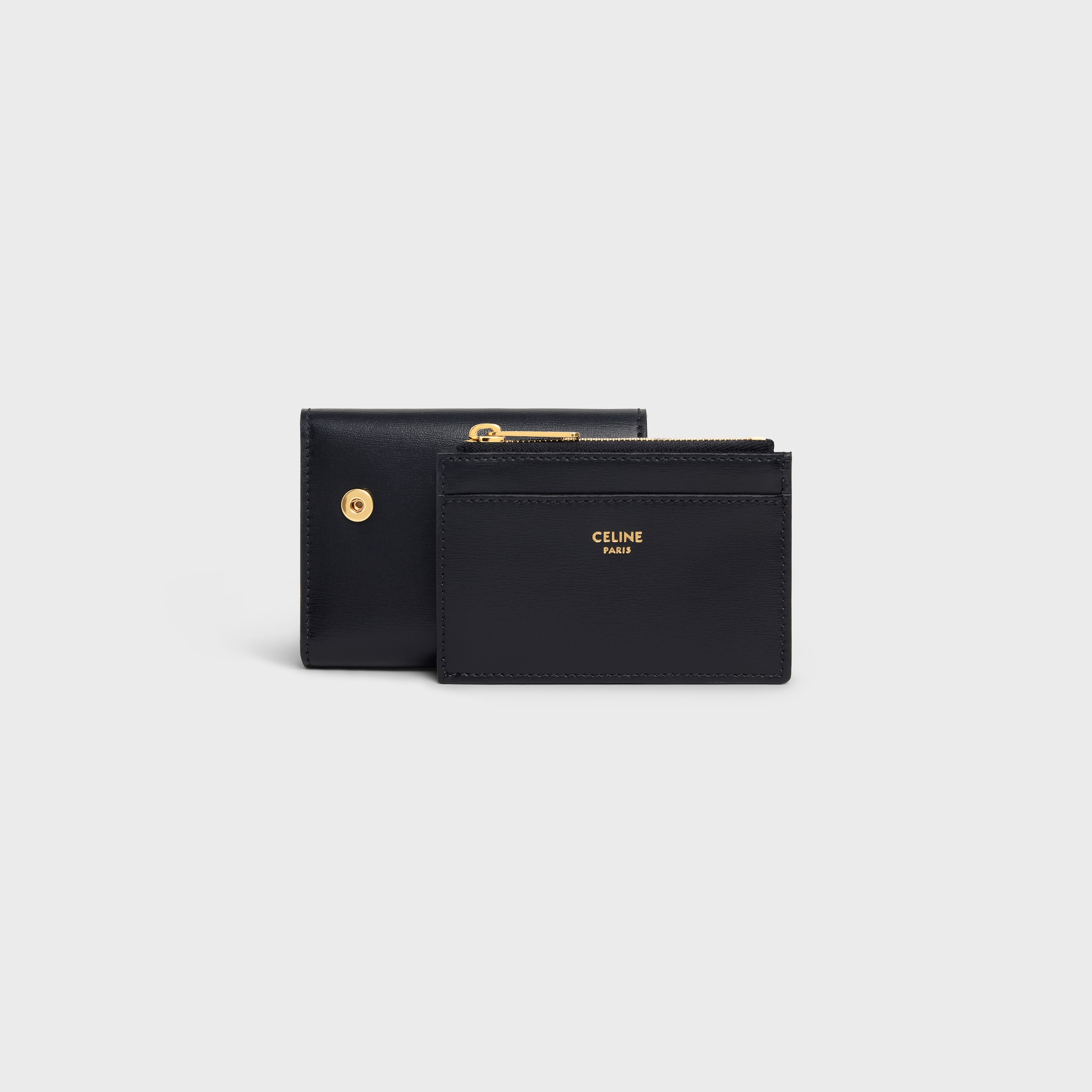 み*ぃ様 CELINE トリオンフ レザー コンパクトウォレット コインケース CELINE】取り外し可能コインケース付きトリオンフウォレット