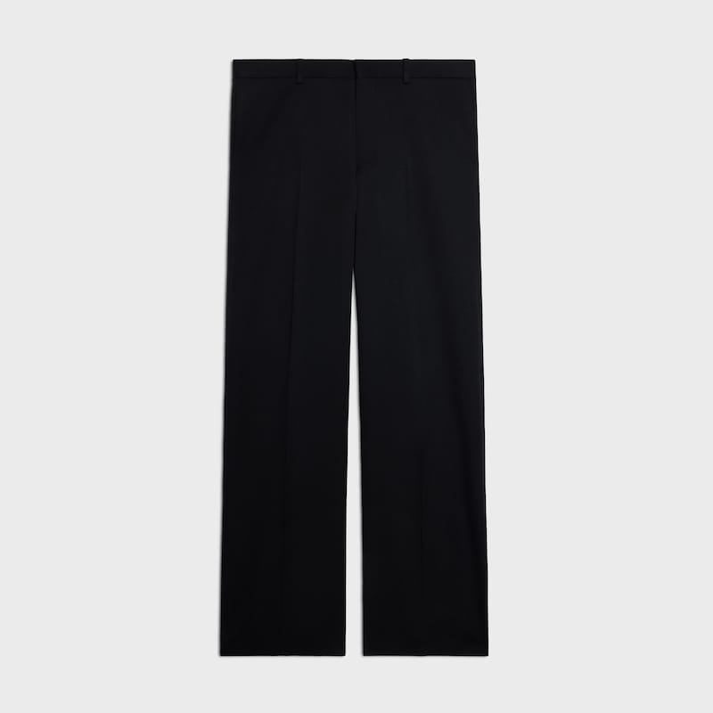 ethan trousers IN wool gabardine - BLACK -  - 1 | CELINE