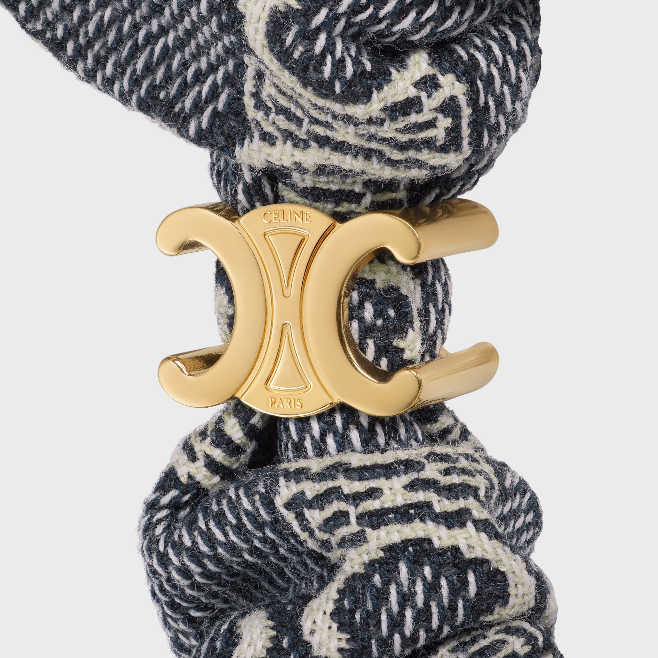 CELINE ジャカード トリオンフ シュシュ / コットン、ポリエステル