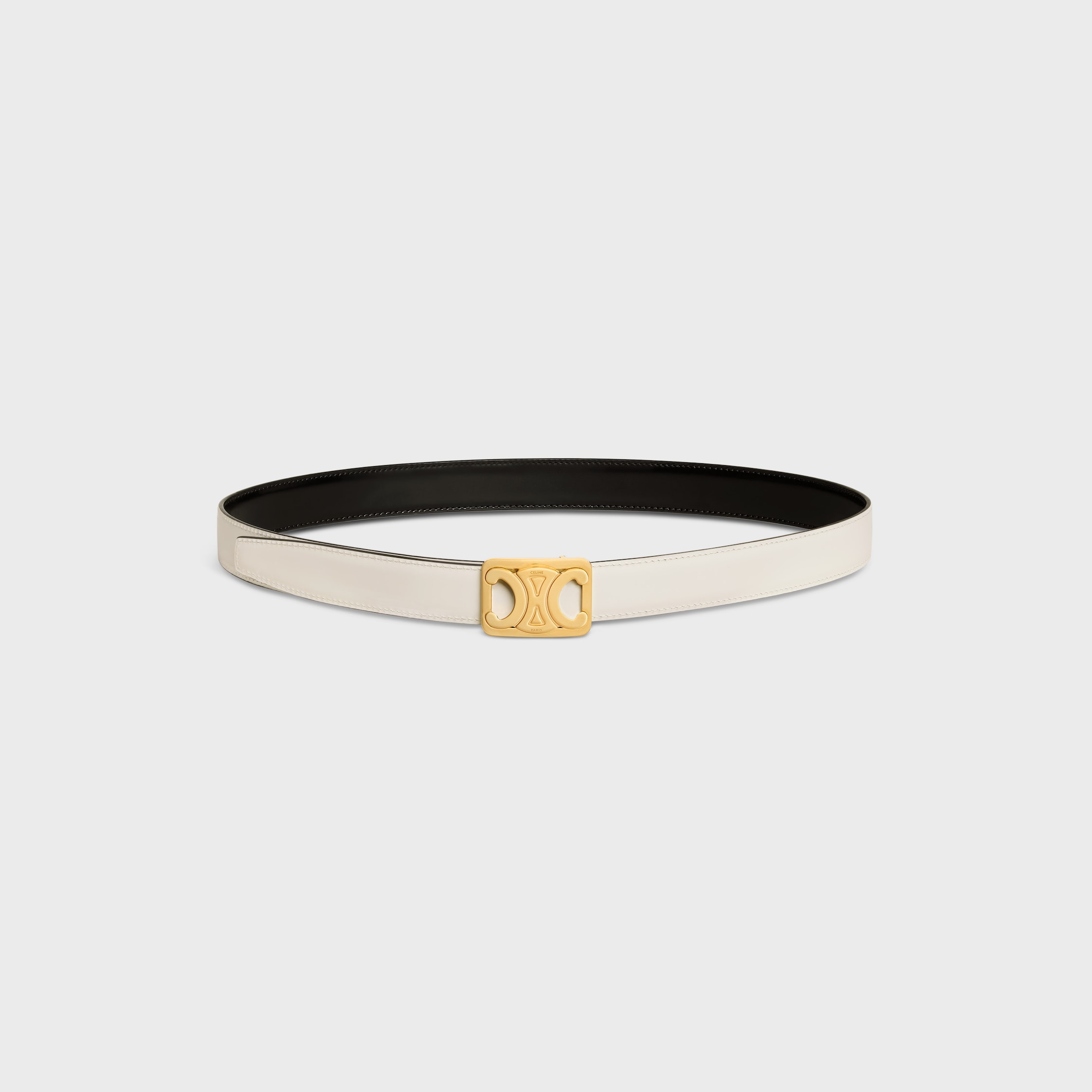 MEDIUM 25MM REVERSIBLE FRAMED TRIOMPHE BELT in TAURILLON