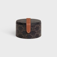 JEWELS Case in Triomphe Canvas and Calfskin - TAN - BEAUTY ACCESSORIES - 1 | CELINE