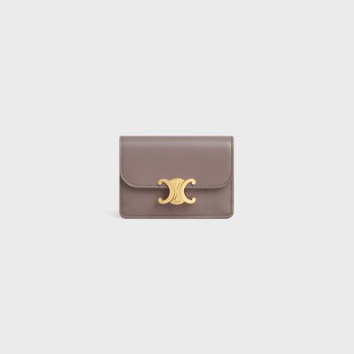 TRIOMPHE翻蓋卡片套 - 卵石色 - GIFT FINDER - 3 | CELINE