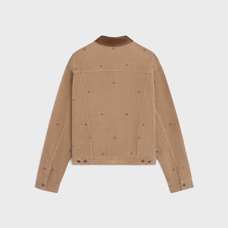 CHAQUETA OVERSIZE ESTILO CAMIONERO DE PANA - LAVADO A LA PIEDRA CAF&Eacute; CLARO -  - 1 | CELINE