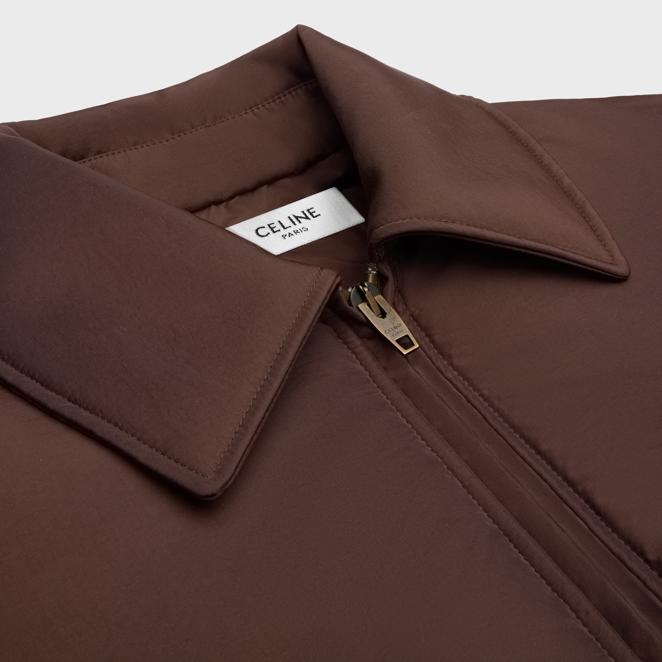 PUFFER JACKET IN NYLON - CHOCOLATE | CELINE