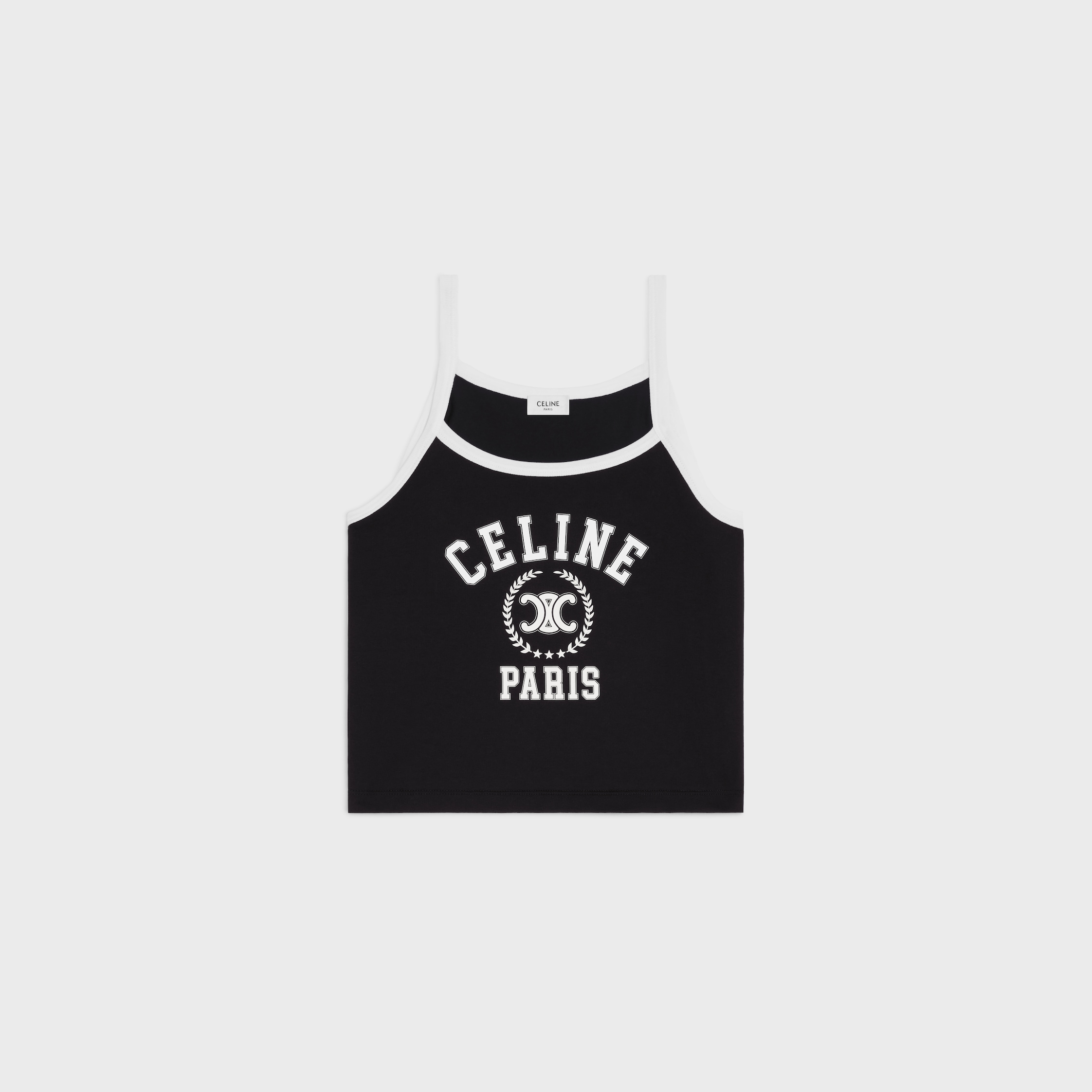 関税送料込 CELINE：セリーヌ コットン ジャージー クロップド CELINE コットンジャージー クロップド ロゴ Tシャツ 関税送料込