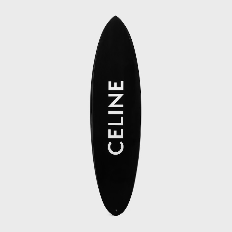 Surfboard in Fiberglass with celine logo in resin - BLACK -  - 1 | CELINE