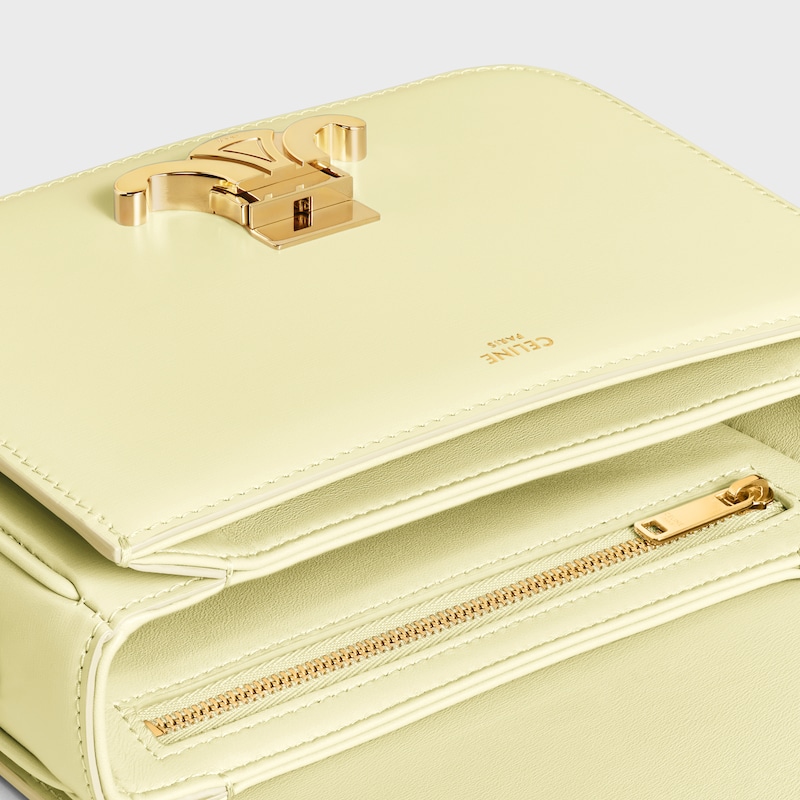 Teen Triomphe Bag in shiny calfskin - LIGHT YELLOW - TRIOMPHE - 1 | CELINE