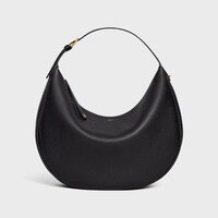 LARGE CELINE LULU IN Grained calfskin - BLACK - TOP-HANDLE BAGS - 1 | CELINE