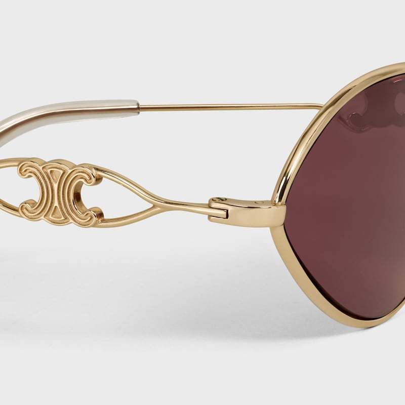 Wire 01 sunglasses in Metal - Rose Gold / Purple -  - 1 | CELINE