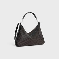 Large Romy IN Triomphe canvas and calfskin - BLACK - CROSS-BODY BAGS - 2 | CELINE