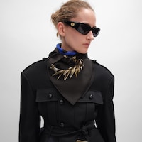 square IN silk twill - NOIR/MULTICOLORE -  - 2 | CELINE