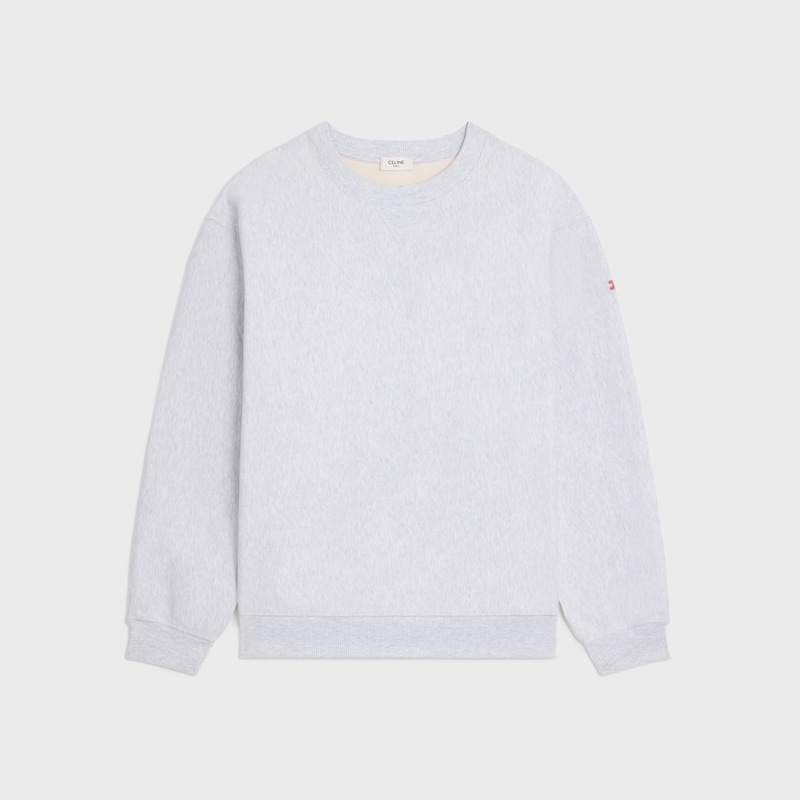 sweatshirt IN cotton fleece - GREY/RED -  - 1 | CELINE