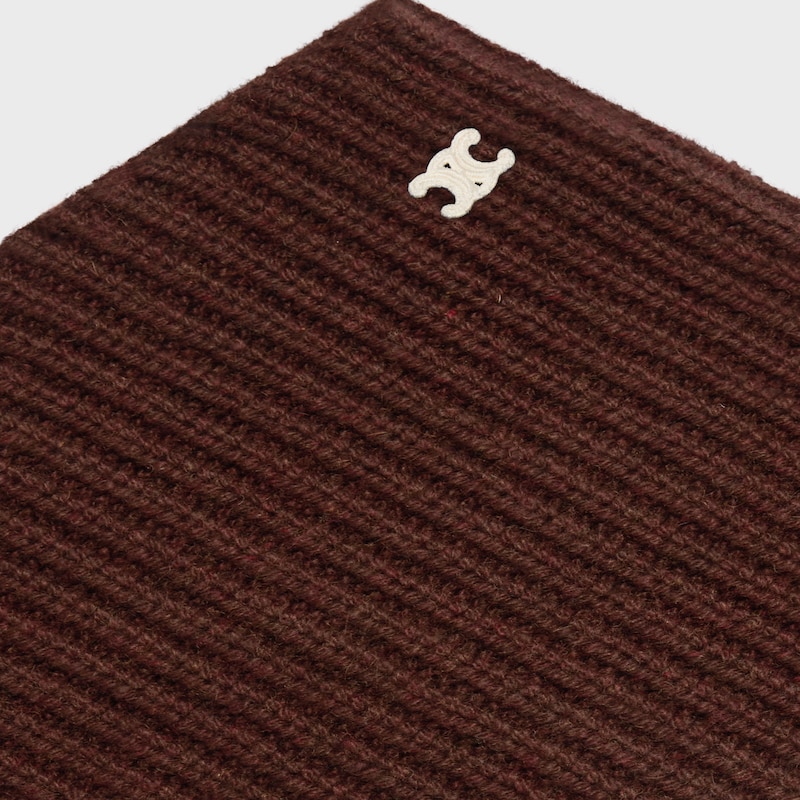 neckwarmer IN SEAMLESS CASHMERE - BROWN -  - 1 | CELINE
