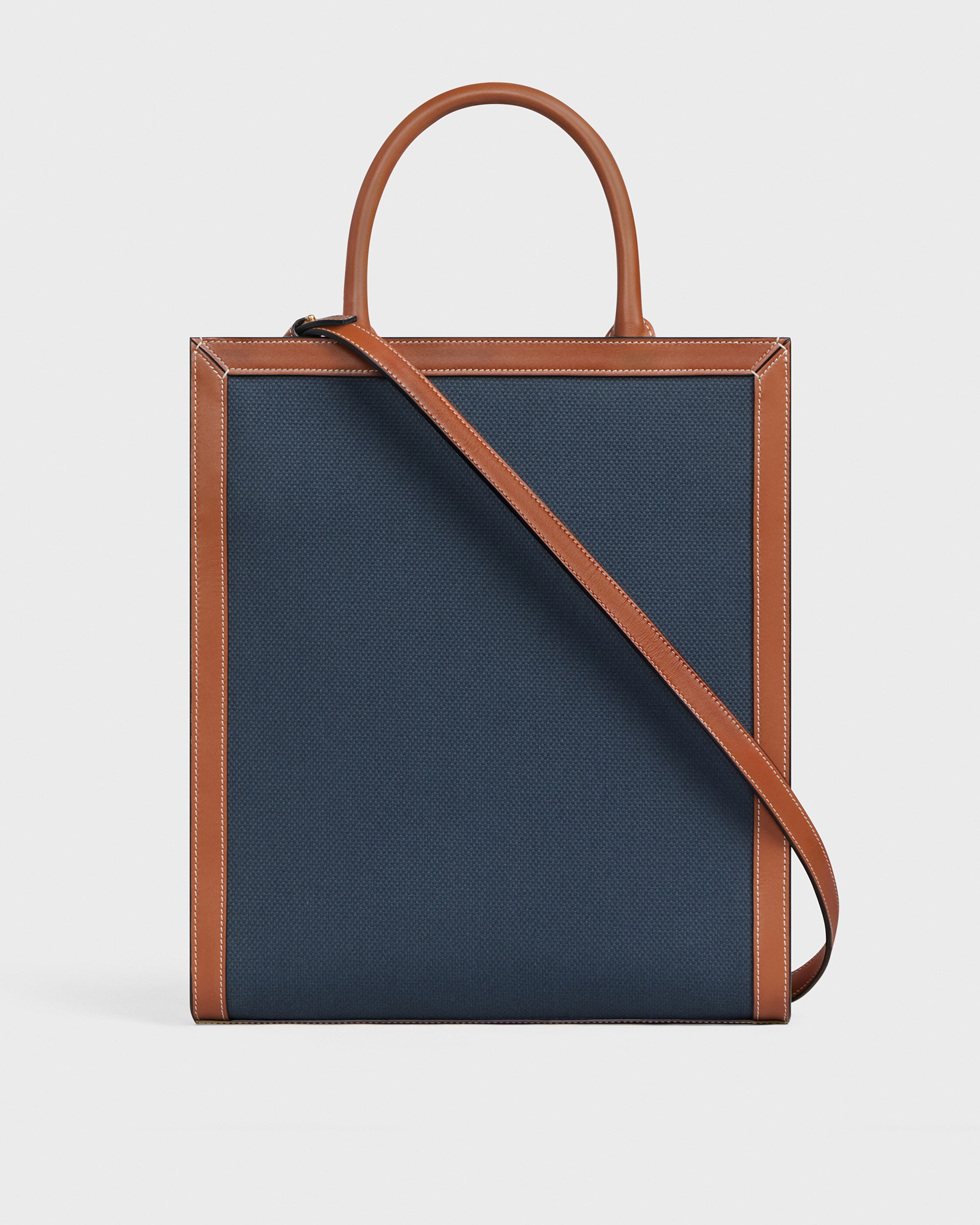 Small Vertical Cabas Celine in Textile with Celine Print and 