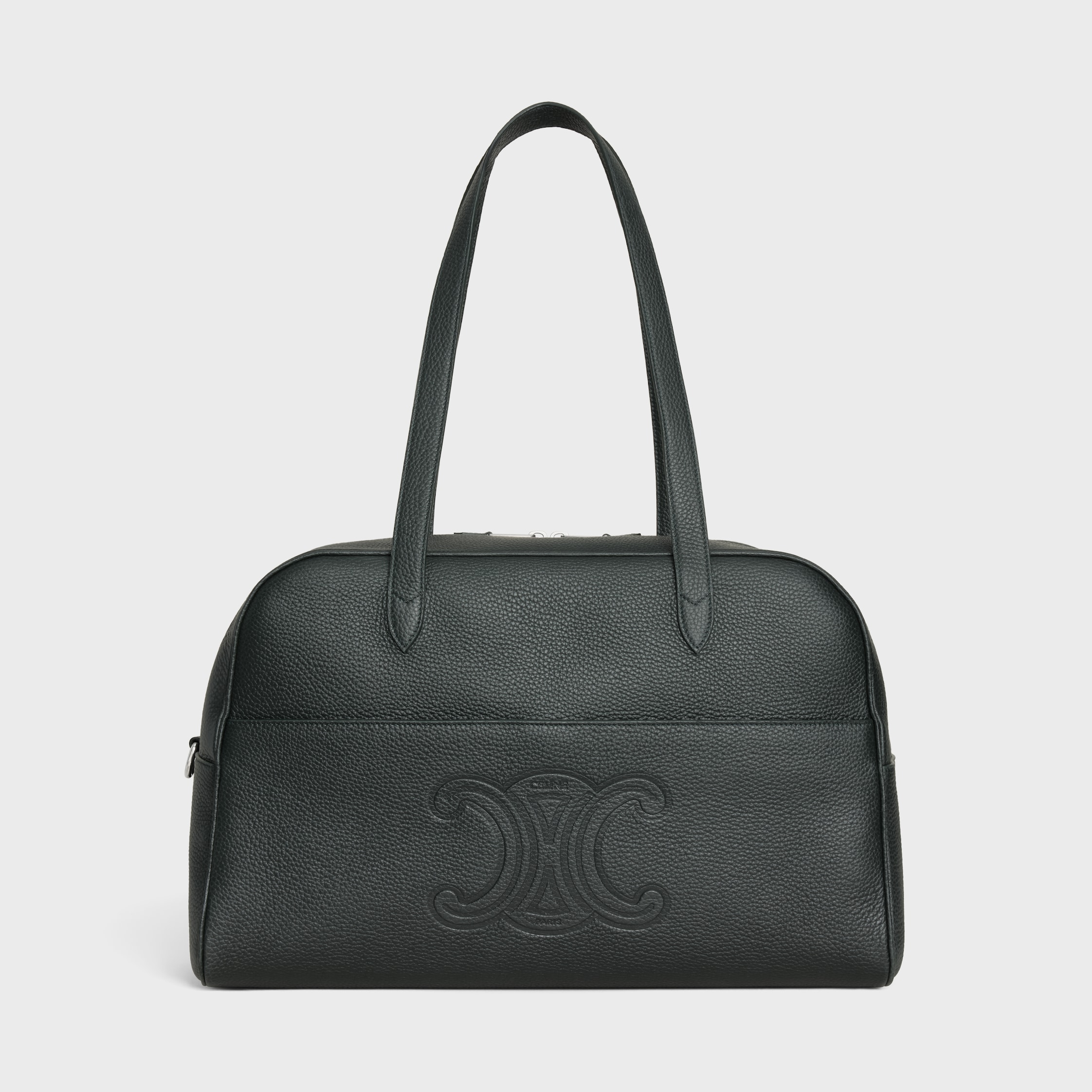 CÉLINE ブラック ダッフルバッグ ダッフルバッグ / グレインドカーフスキン - ナイトグリーン