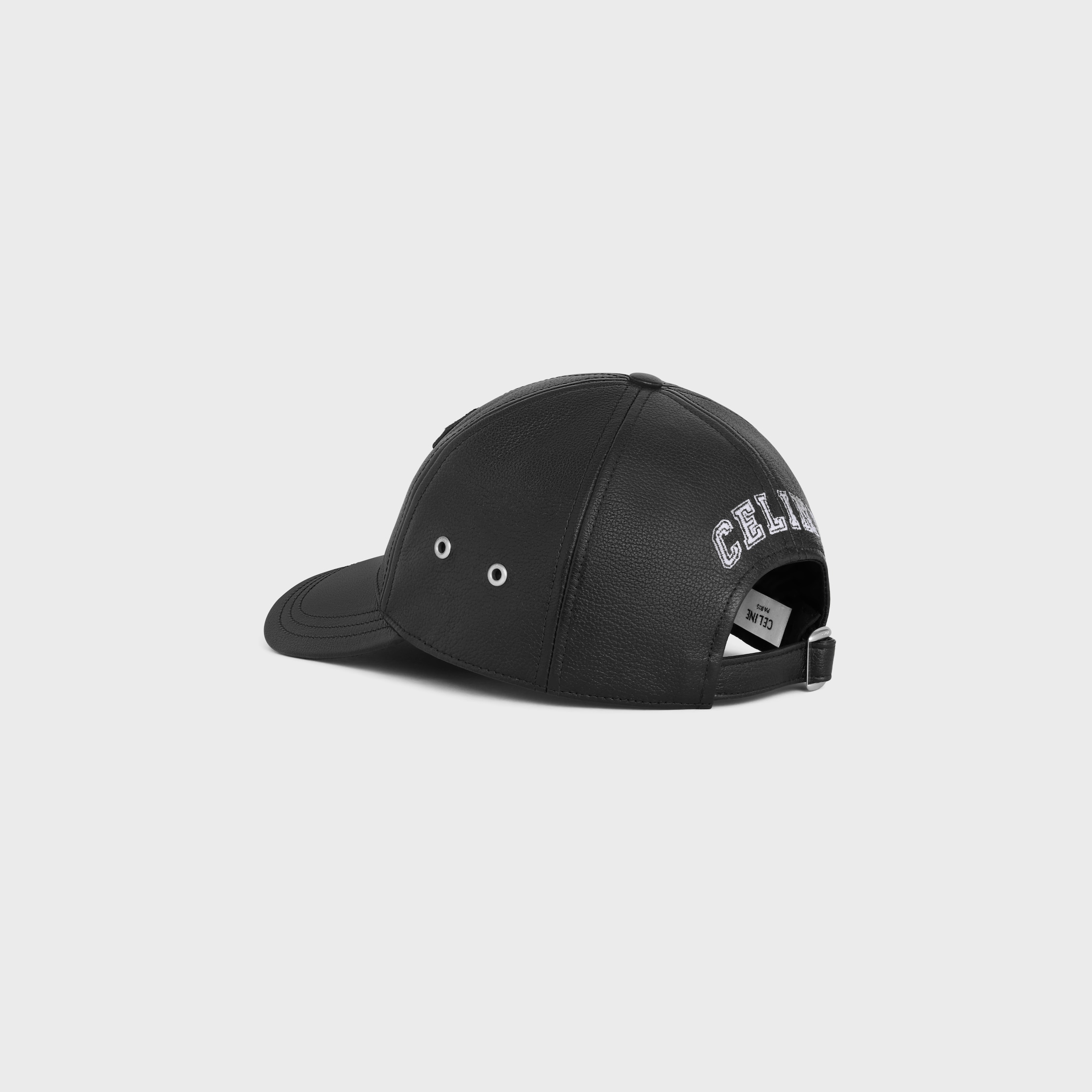 【日本入手困難】CASQUETTE BASEBALL COLLEGE AGNEAU GRAINE CASQUETTE BASEBALL COLLEGE AGNEAU GRAINÉ - BLACK / OFF WHITE