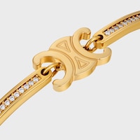 Triomphe Articulated Sparkle Bracelet in Strass and Brass with Gold Finish - GOLD -  - 2 | CELINE