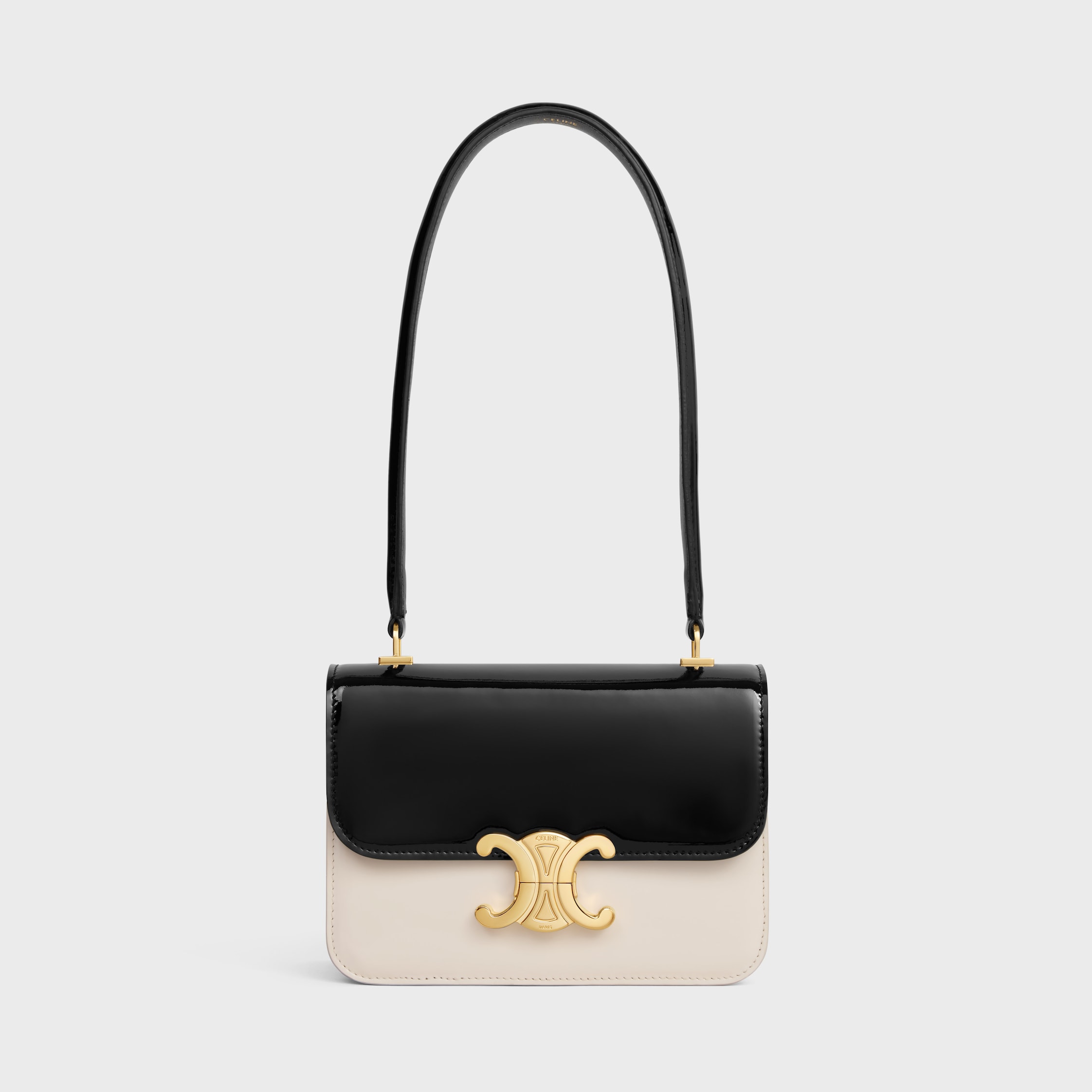 TEEN GARANCE bag in BICOLOUR PATENT CALFSKIN - BLACK / WHITE
