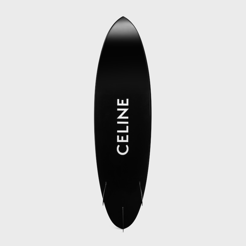 Surfboard in Fiberglass with celine logo in resin - BLACK -  - 1 | CELINE