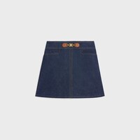 mini skirt in raw wash denim - RAW WASH -  - 1 | CELINE