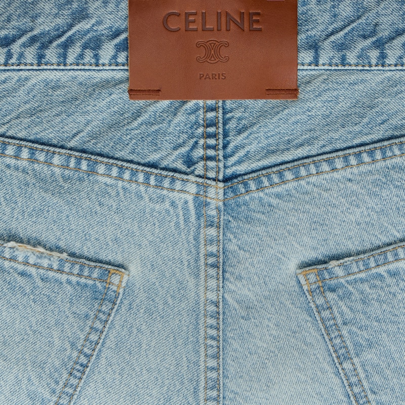 boyfriend jeans 001 IN COTTON DENIM - POWDER BLUE -  - 1 | CELINE