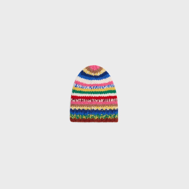 BEANIE IN MOULINE ALPACA AND WOOL - MULTICOLOR -  - 1 | CELINE