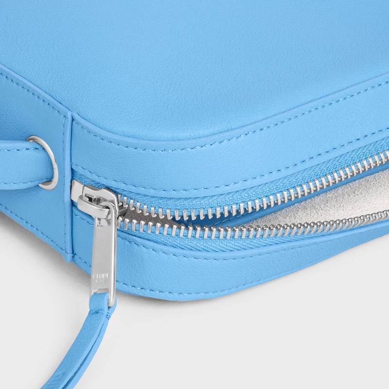 MESSENGER BAG WITH CHARM IN SMOOTH CALFSKIN AND LAMBSKIN - SKY BLUE / ULTRA WHITE - NEW - 1 | CELINE