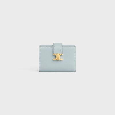 니노 파인 스트랩 지갑 - 서플 그레인 카프스킨 - 아이스 블루 - SUMMER SELECTION - tileIndex | CELINE