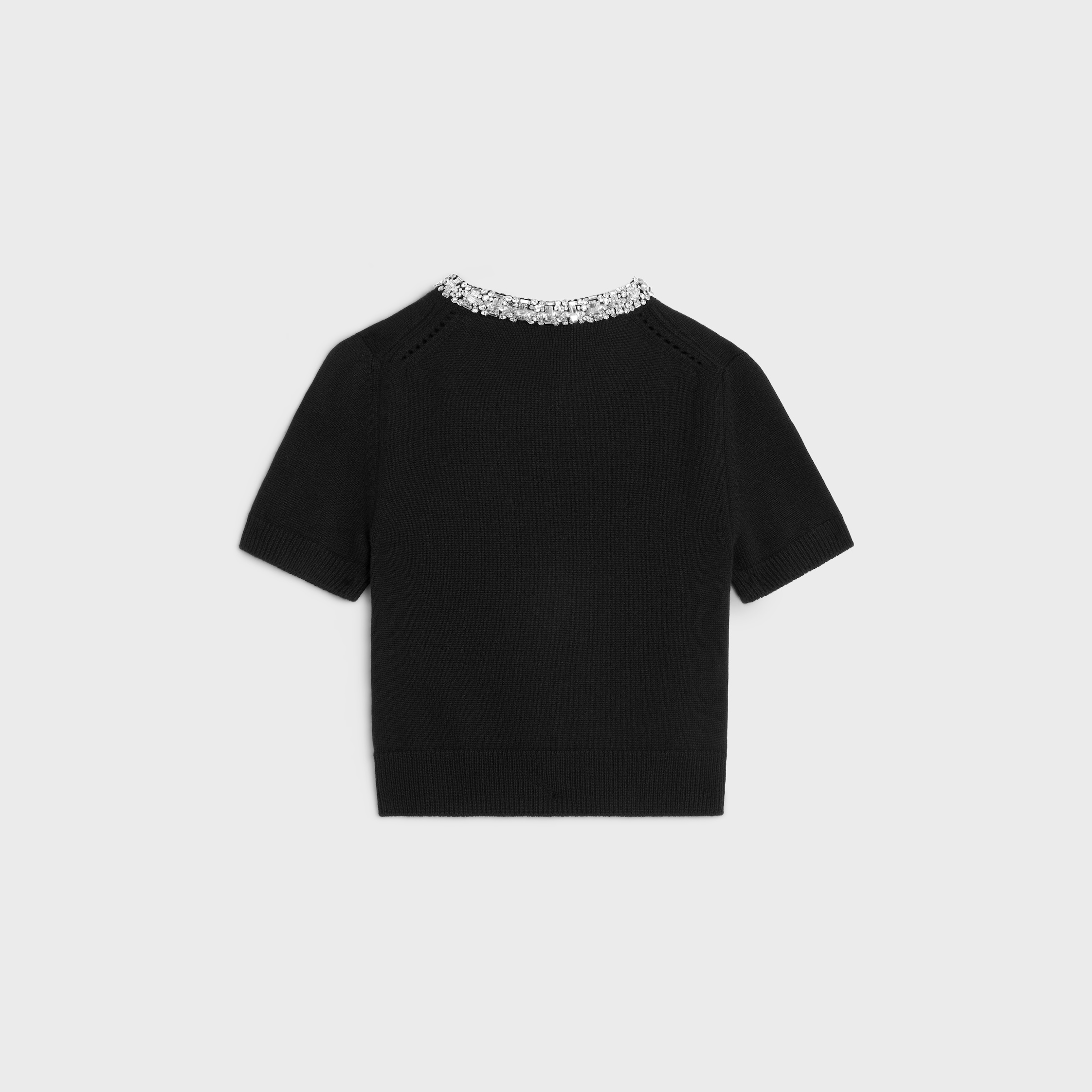 VIP【送料関税込】CELINE EMBROIDERED SILK CARDIGAN Women's Embroidered jacket in ribbed mohair cardigan