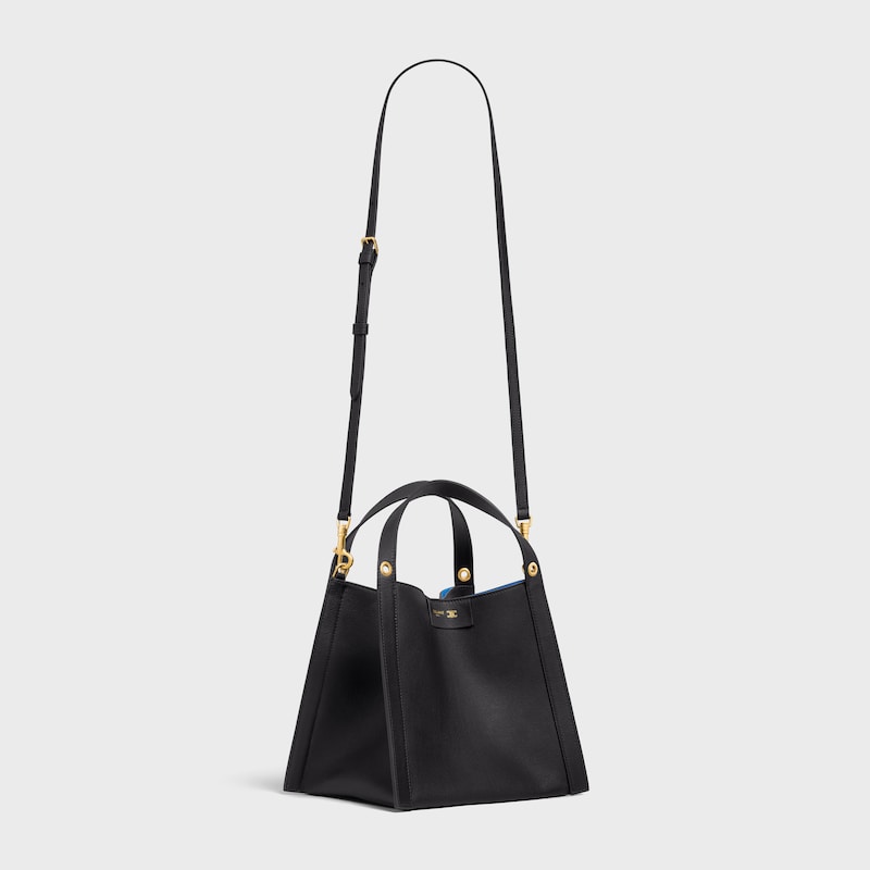 SMALL CUBE BAG IN SUPPLE CALFSKIN - BLACK - TOP-HANDLE BAGS - 1 | CELINE