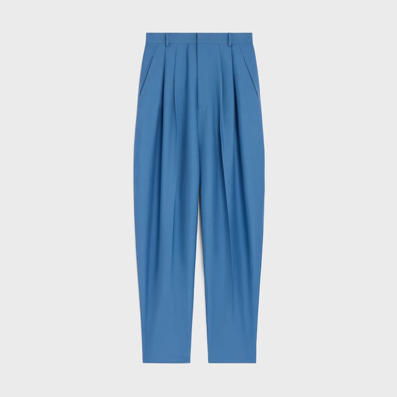 montauk trousers IN mohair wool - AZURE -  - 1 | CELINE