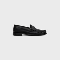 CELINE LUCO Triomphe Loafer in POLISHED BULL - BLACK / SILVER -  - 1 | CELINE