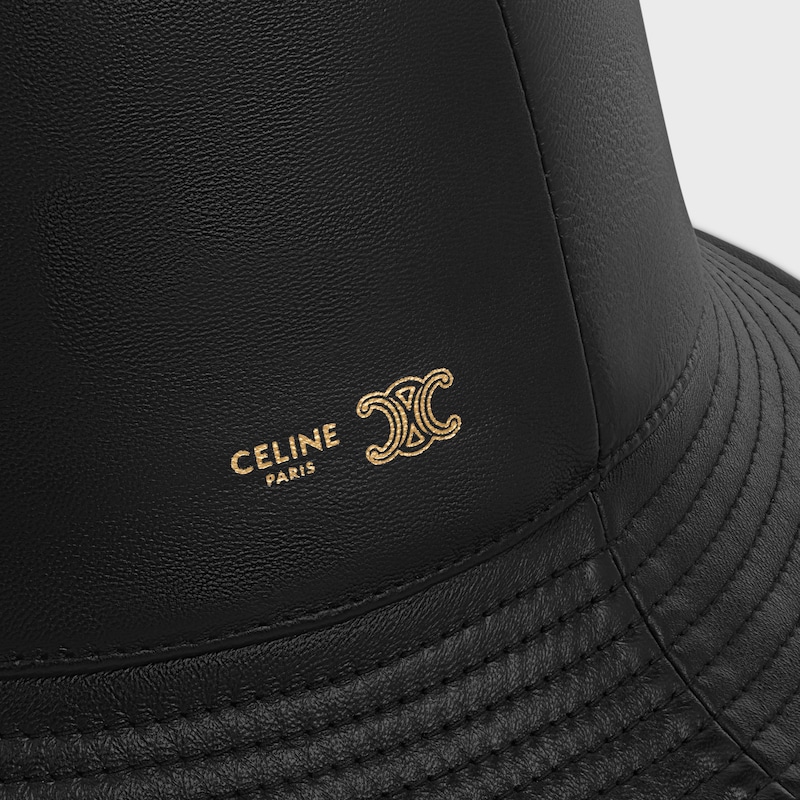 bucket hat IN soft lambskin - BLACK -  - 1 | CELINE