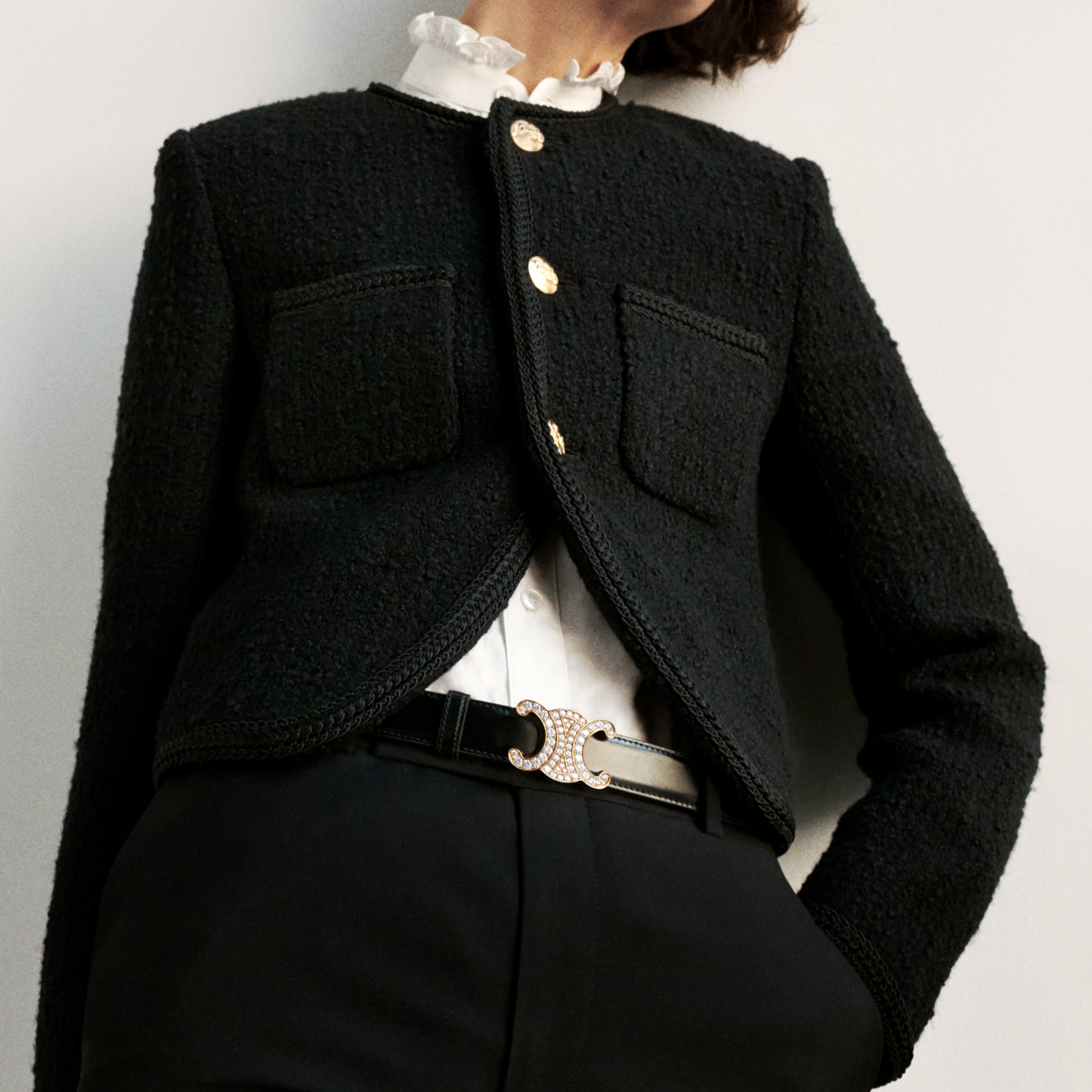 トリオンフ バックル＆リバーシブルストラップ 25MM - ブラック | CELINE