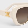Triomphe 06 Sunglasses in Acetate - IVORY -  - 2 | CELINE