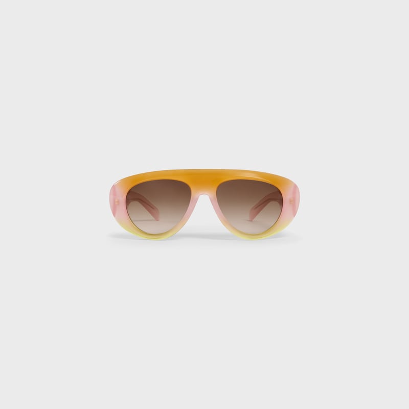 Triomphe Stamp 01 sunglasses in Acetate - Sunset -  - 1 | CELINE