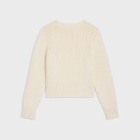 crewneck sweater IN cashmere and silk - OFF WHITE -  - 2 | CELINE