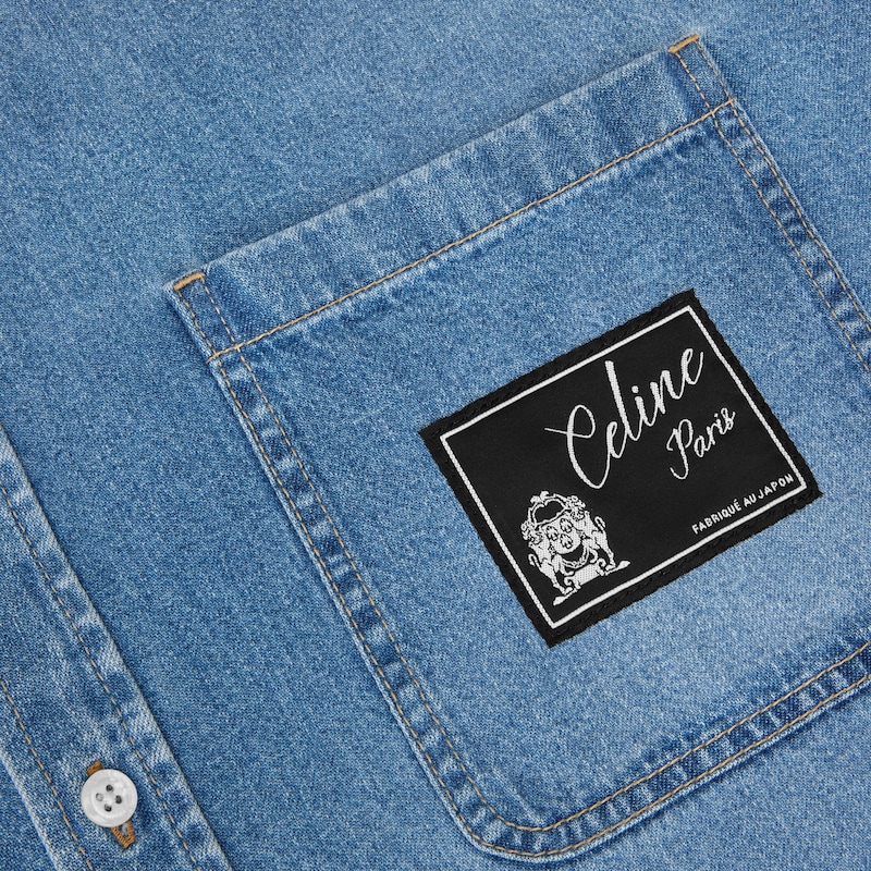 shirt IN COTTON DENIM - INDIGO WHISPER -  - 1 | CELINE