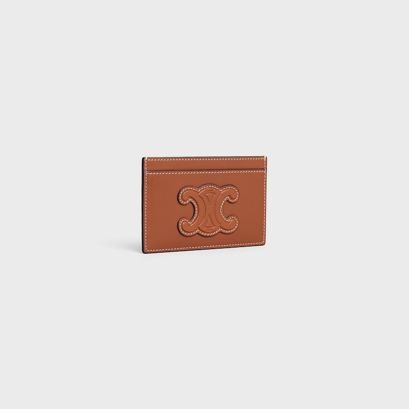 Porte-cartes agneau lisse - TAN - PORTE-CARTES ET PORTE-MONNAIE - 1 | CELINE