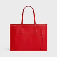 LUGGAGE PLANO DE PIEL DE BECERRO BRILLANTE - ULTRARROJO - BOLSOS TOTE - 2 | CELINE