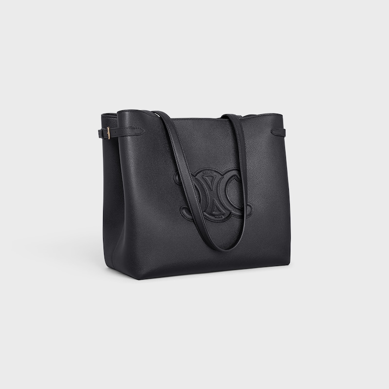 BOLSO CABAS ANA&Iuml;S MEDIANO DE PIEL TRIOMPHE DE PIEL DE BECERRO CON TEXTURA GRANULADA - NEGRO - M&Aacute;S MODELOS - 1 | CELINE