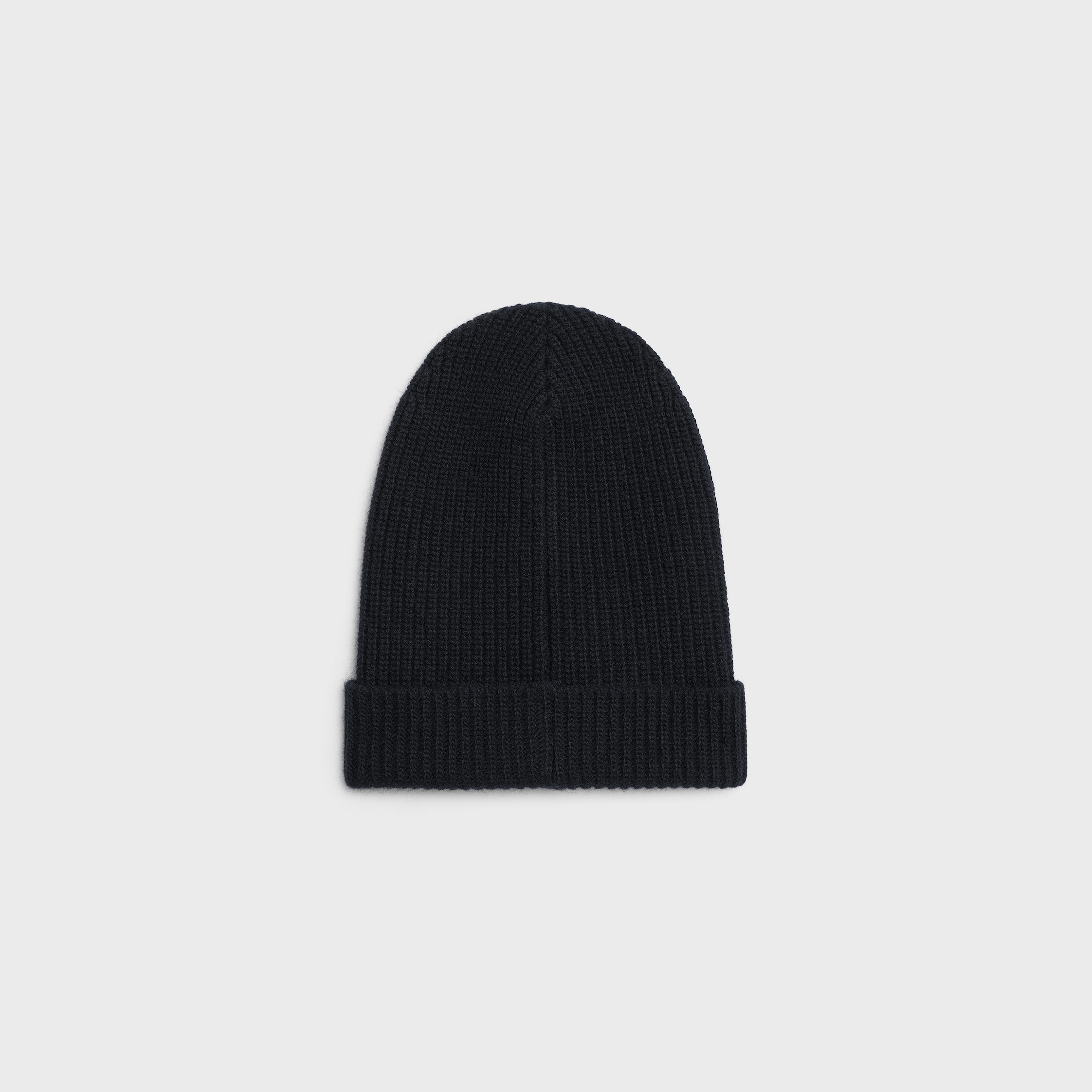 【美品】CELINE BEANIE IN RIBBED WOOL CELINE BEANIE IN RIBBED WOOL - BLACK | CELINE