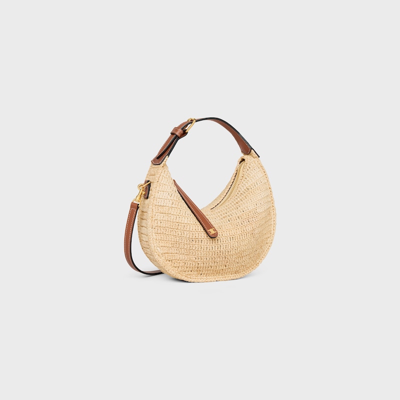 กระเป๋า Celine Lulu ขนาด Teen ราฟเฟียและหนังลูกวัวธรรมชาติ - สีธรรมชาติ/สีแทน - LULU - 1 | CELINE