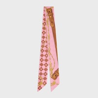 LAZO DE SARGA DE SEDA - MARRÓN/ROSA/DORADO -  - 2 | CELINE
