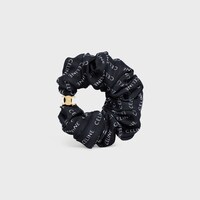 Rayure桑蠶絲及金色飾面黃銅髮圈 - 金色 / 黑色 -  - 1 | CELINE