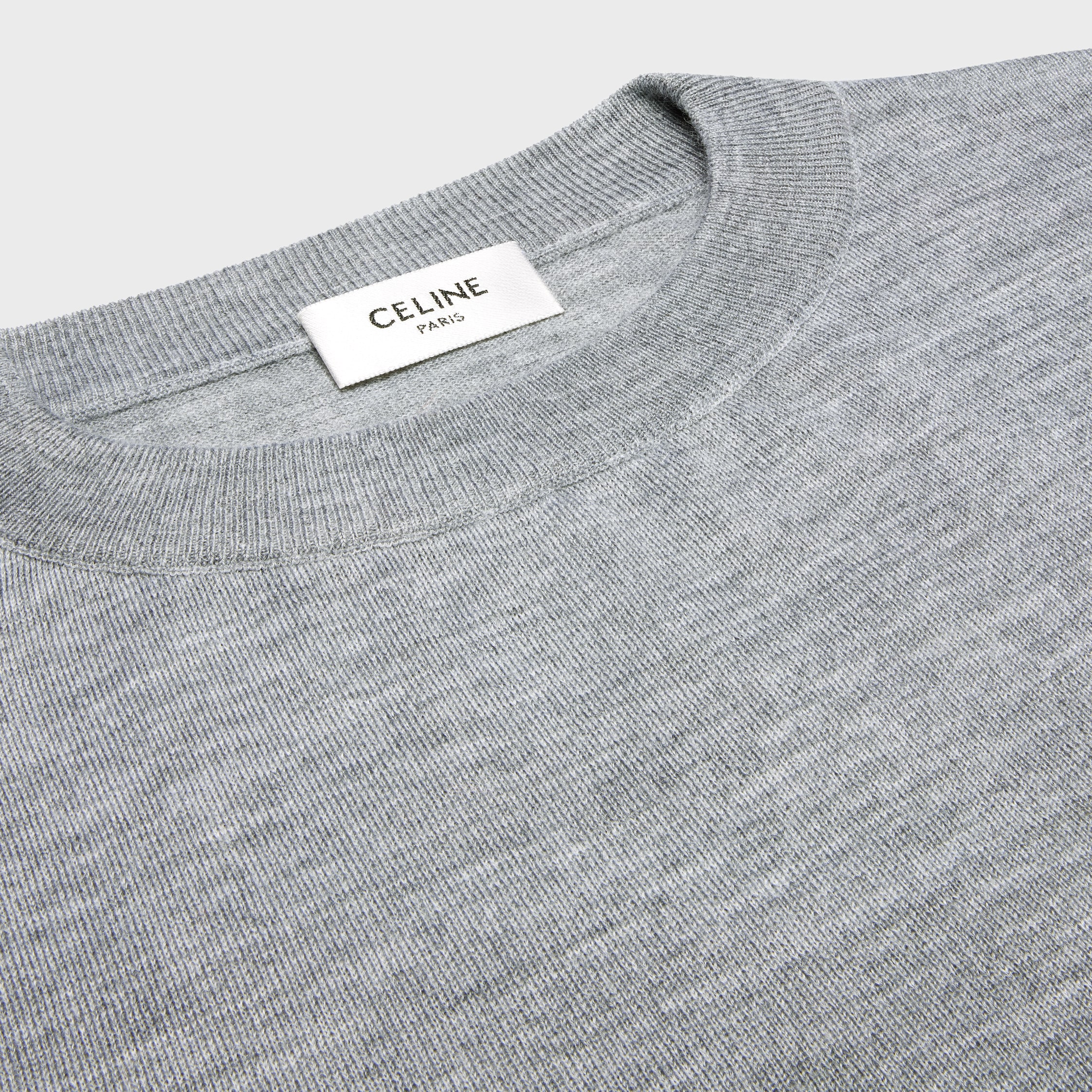 crewneck sweater IN thin cashmere - GREY | CELINE
