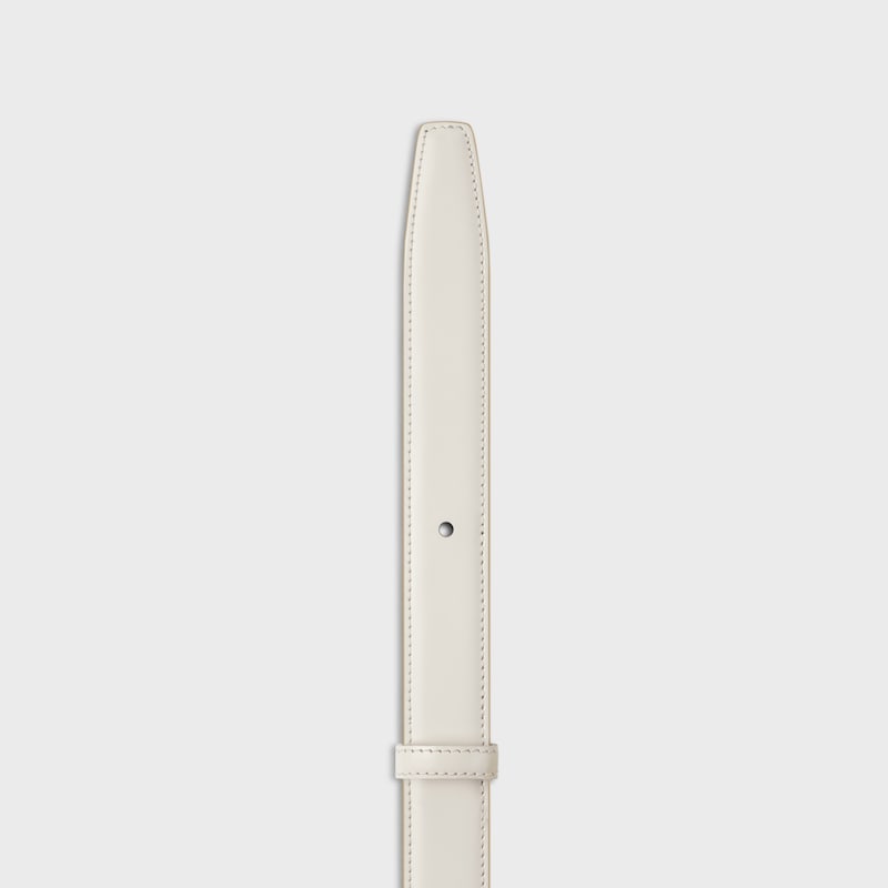 lani&egrave;re de ceinture r&eacute;versible 25MM TAURILLON - IVOIRE / BLANC COTON -  - 1 | CELINE
