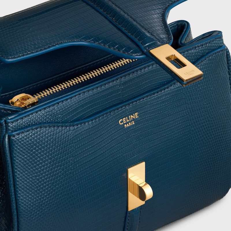 MINI 16 IN Lizard - TEAL BLUE - MORE LINES - 1 | CELINE