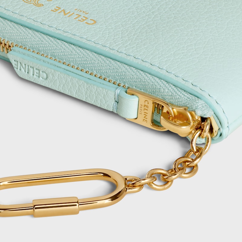 TRIOMPHE STAMP零钱包 - 粉蓝色/深象牙白 - 新品 - 1 | CELINE